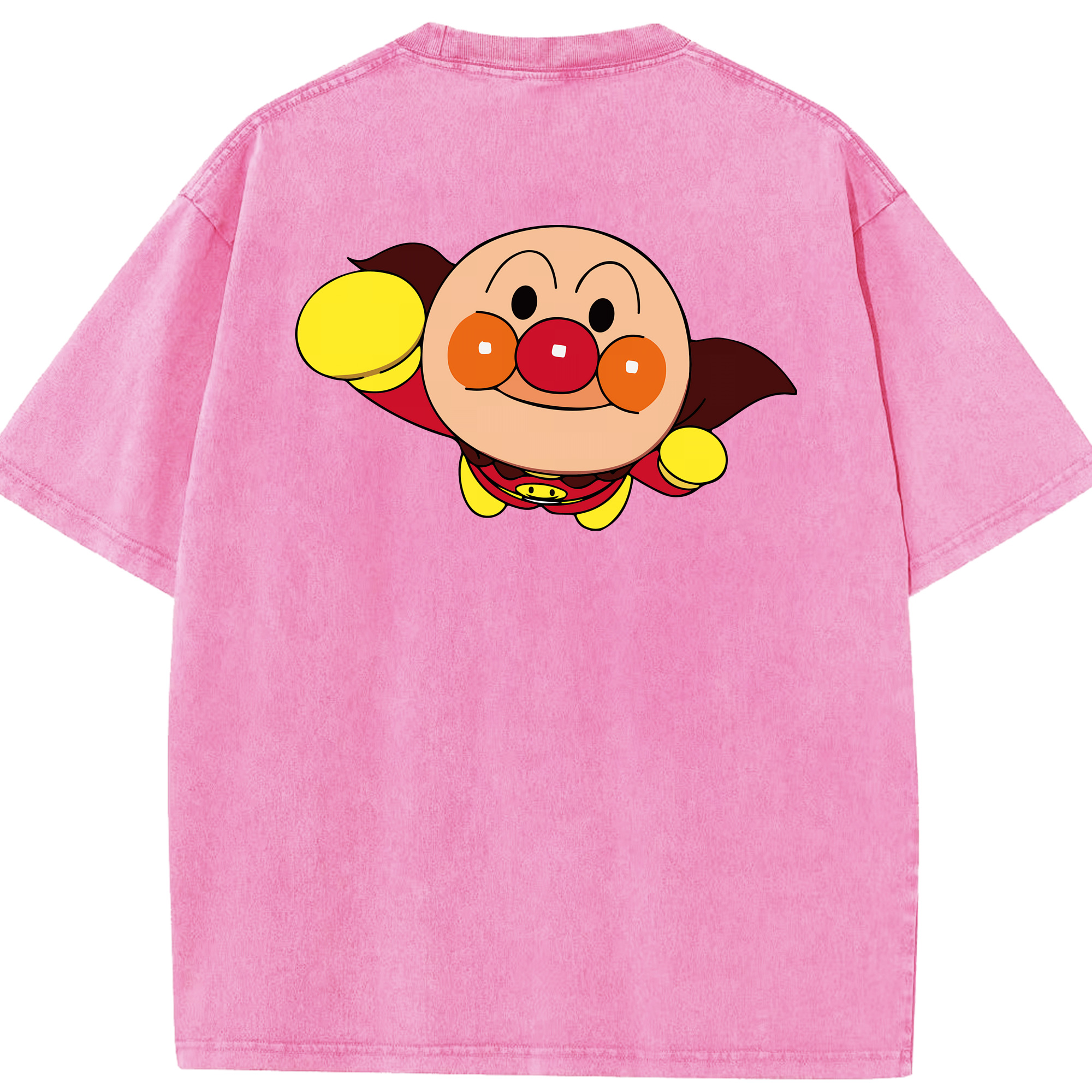 （画像用） アンパンマン Anpanman 綿100% ヴィンテージ風 半袖Tシャツ（背面プリント）